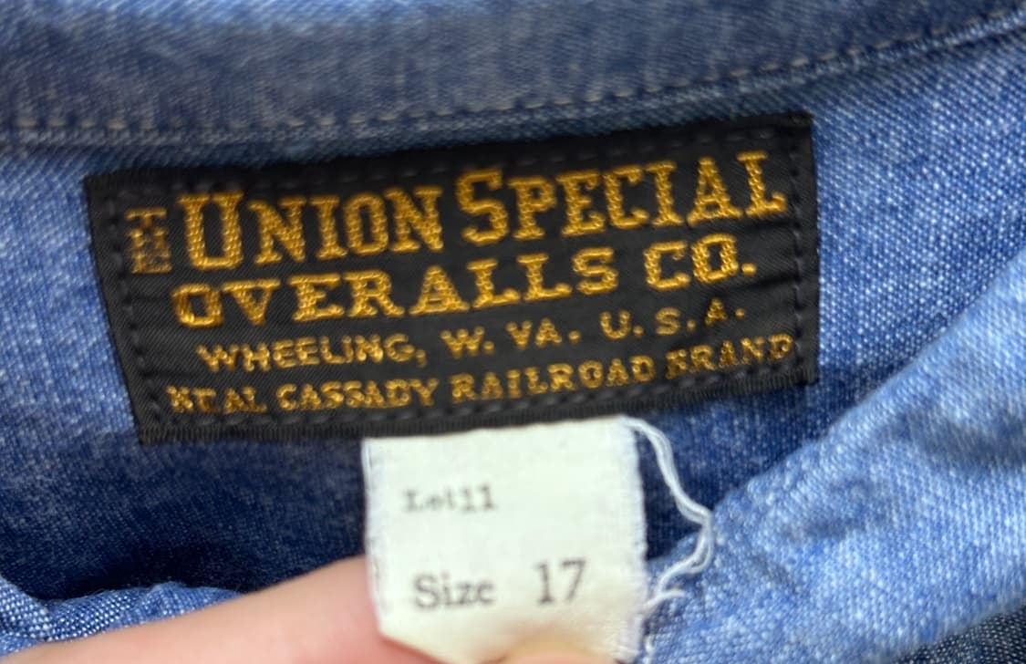 택포) 프리휠러스 닐셔츠 인디고 샴브레이 17 판매 상품이미지3