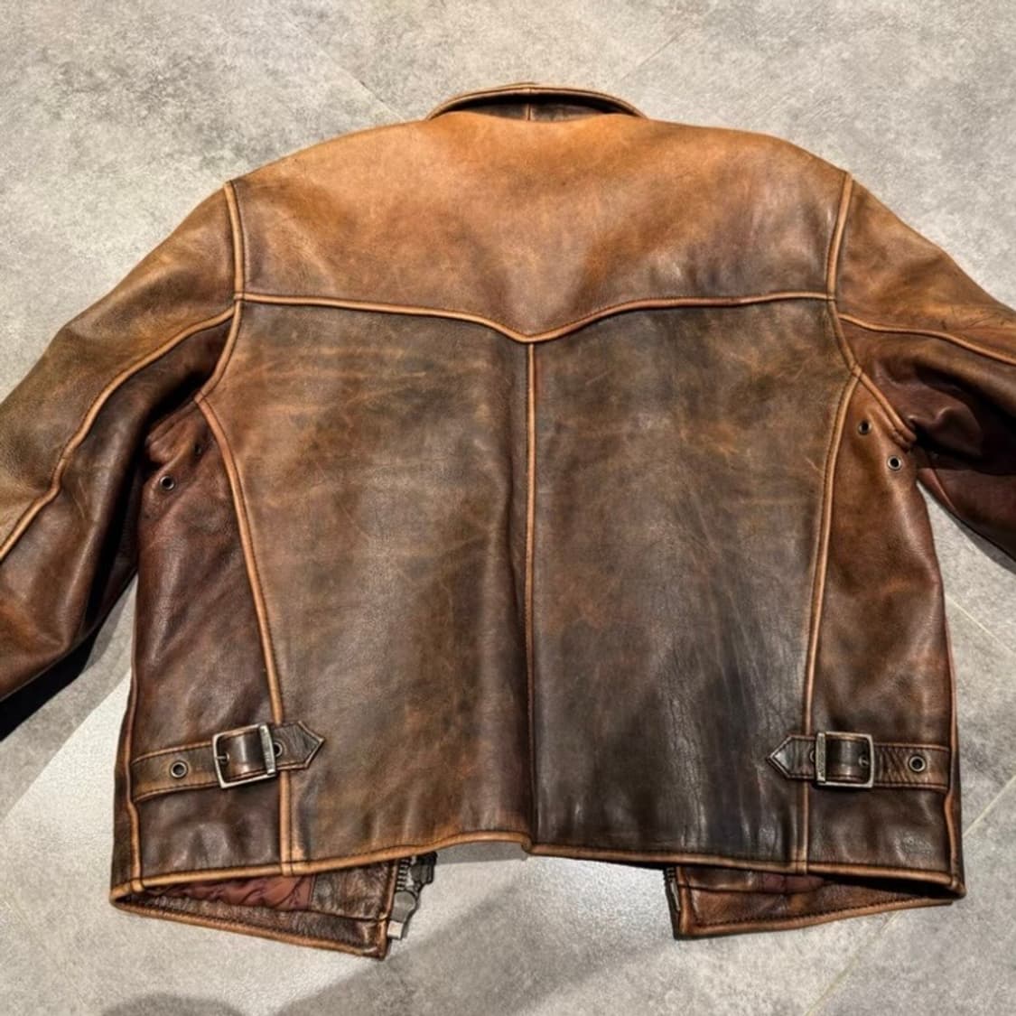 Harley-Davidson 빈티지 RBC 헤비 카우하이드 레더 자켓 상품이미지5