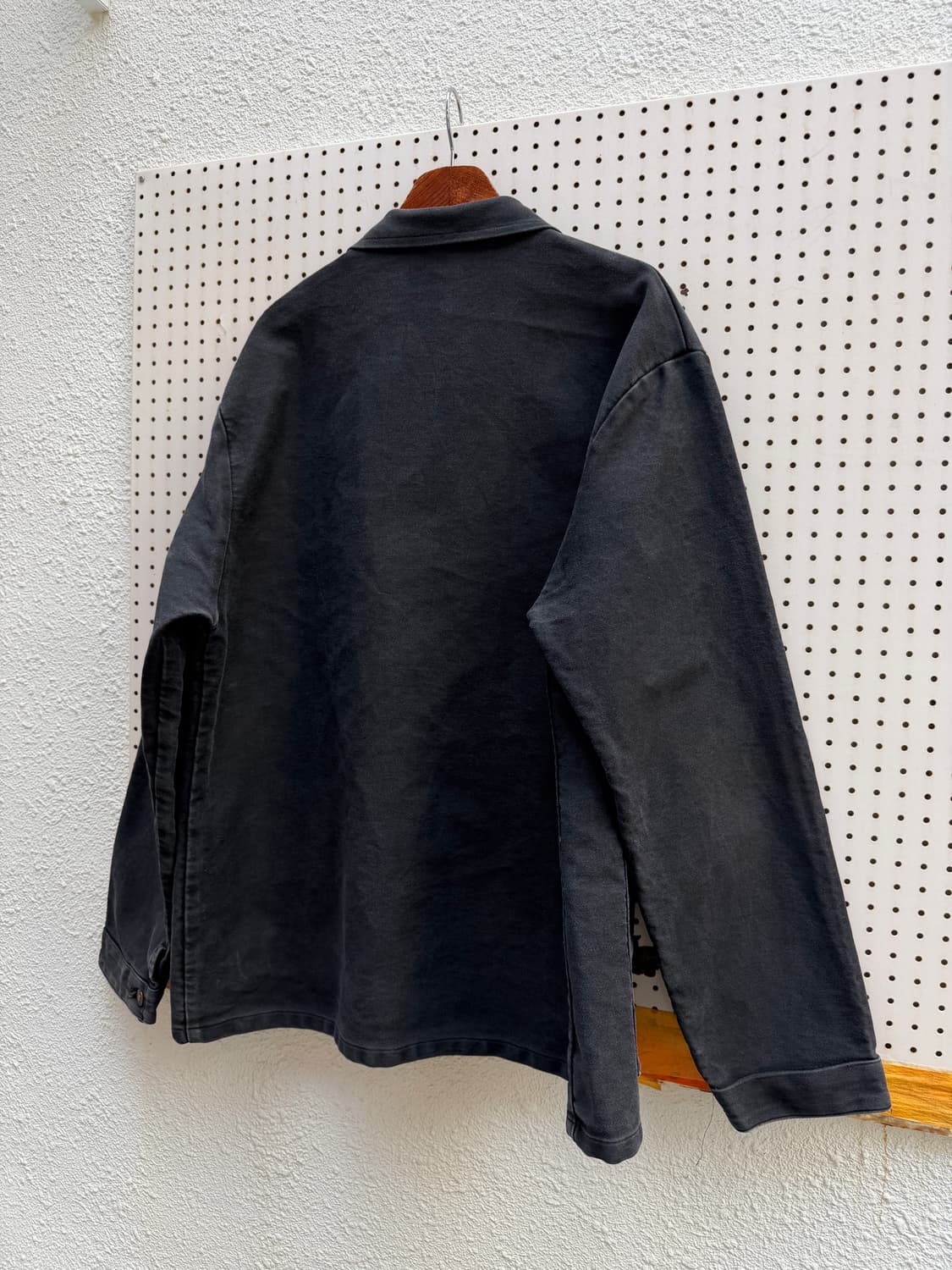 80s EURO FADED BLACK MOLESKIN 블랙몰스킨워크자켓 상품이미지10