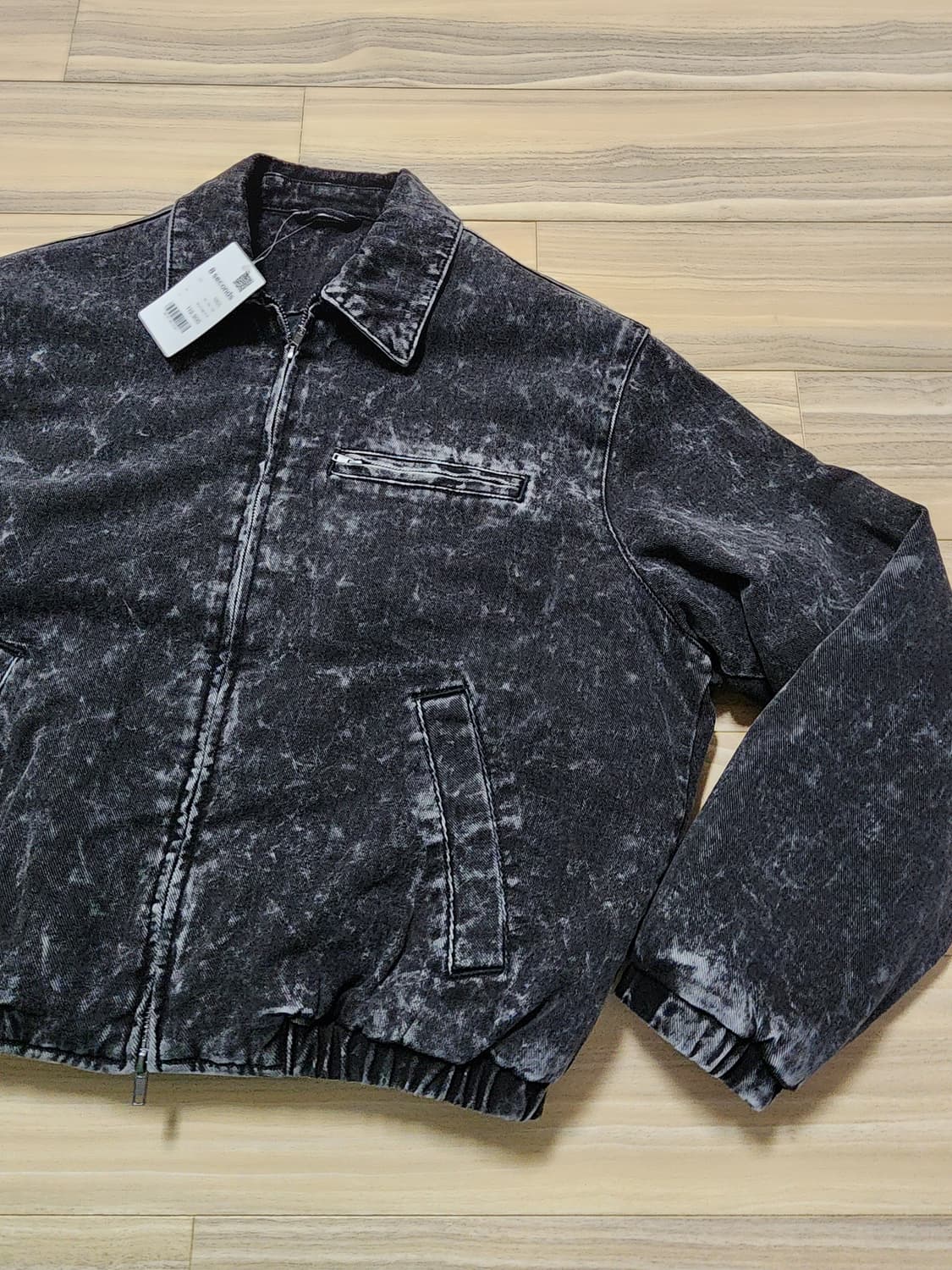 에잇세컨즈스톤워싱데님패딩집업블루종L 상품이미지2