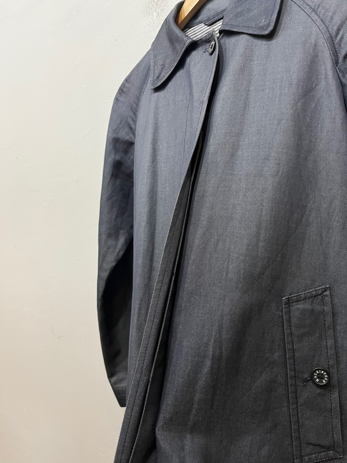 매킨토시 코튼/린넨 코트 Made in SCOTLAND 상품이미지4