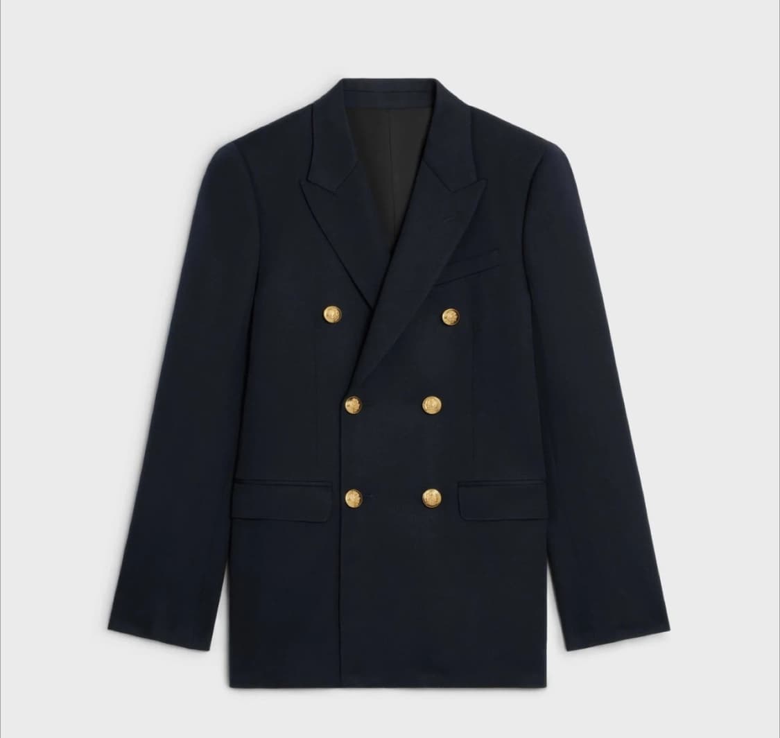 [강동원님 착용] 셀린느 20ss 네이비 금장 버튼 자켓 상품이미지5