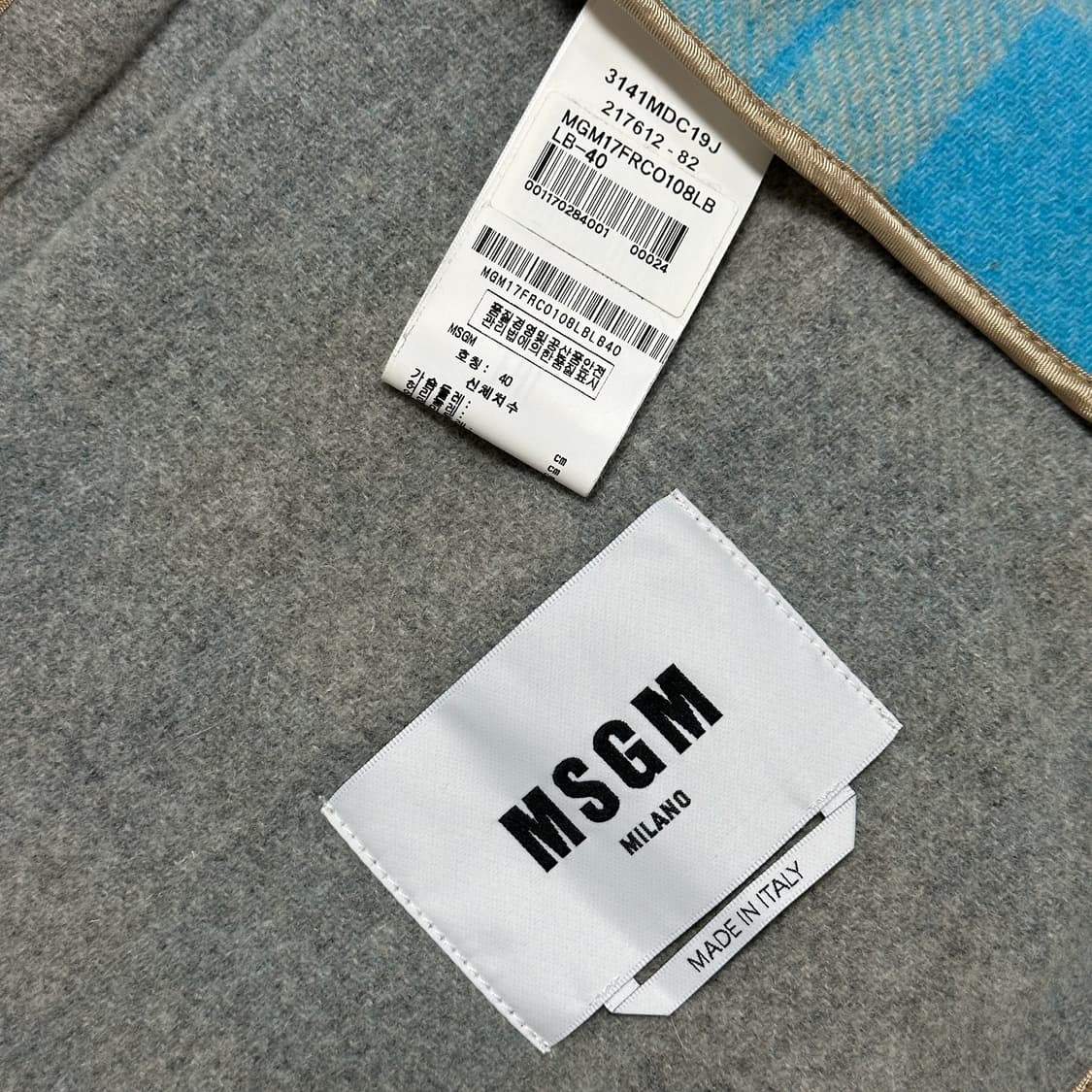 MSGM 체크 울 코트 상품이미지7
