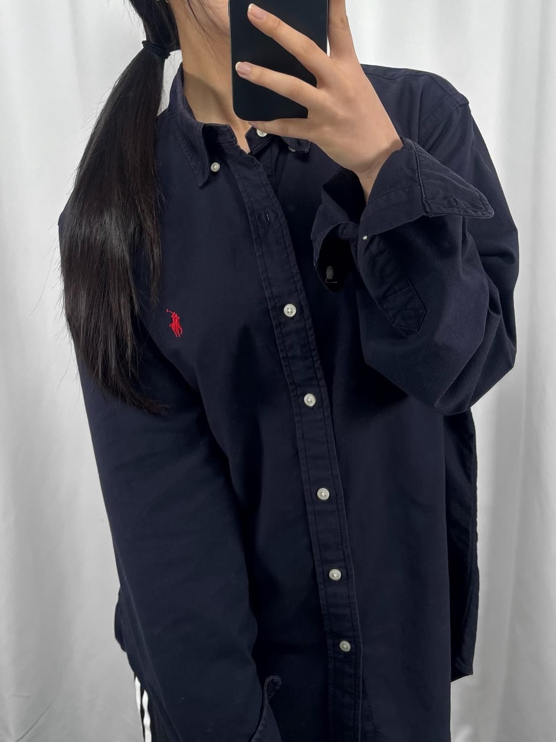 폴로 클래식 핏 네이비 셔츠 상품이미지2