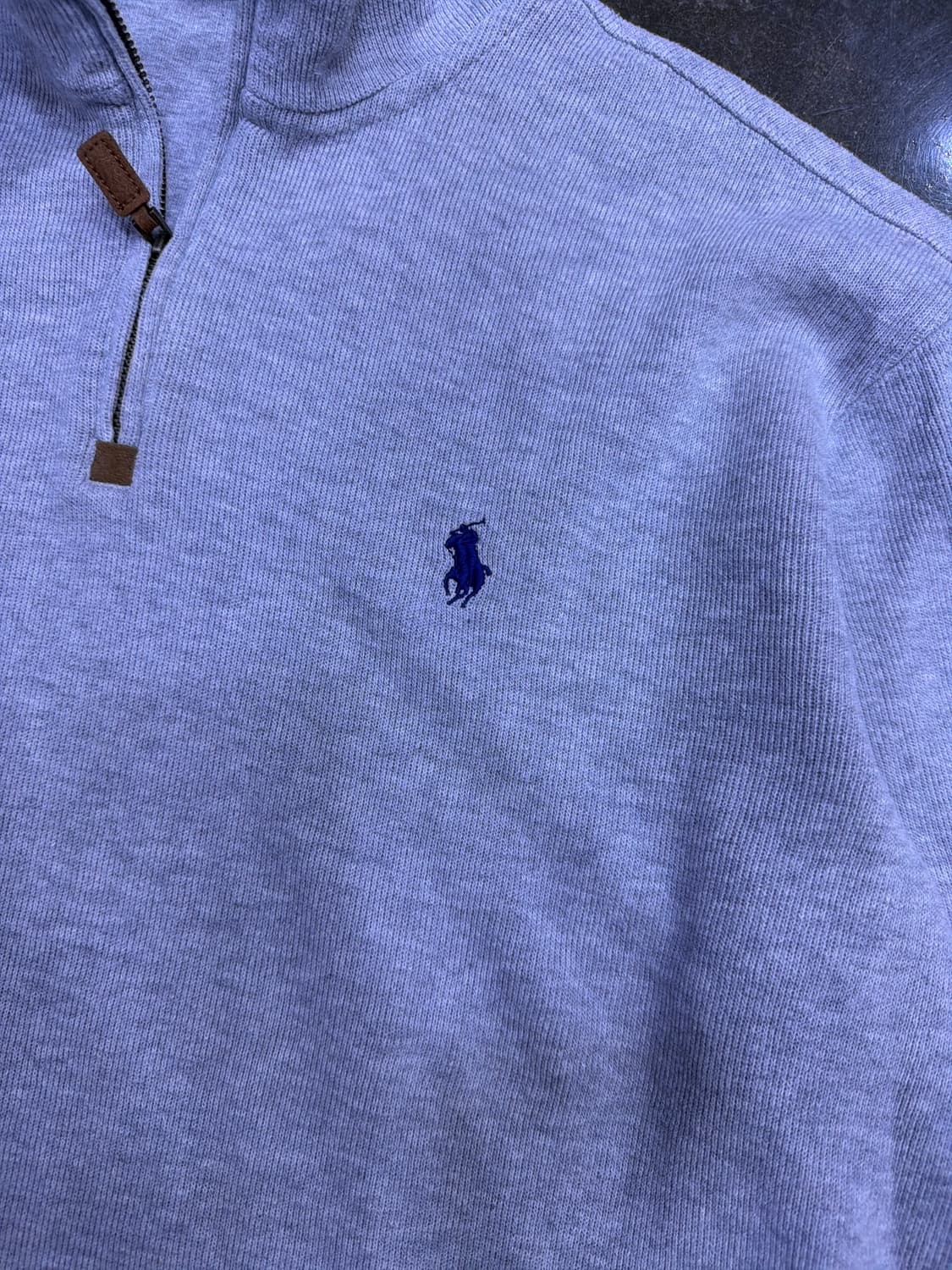 폴로 랄프로렌 하프집업 니트 스웨터 그레이 XL 상품이미지4