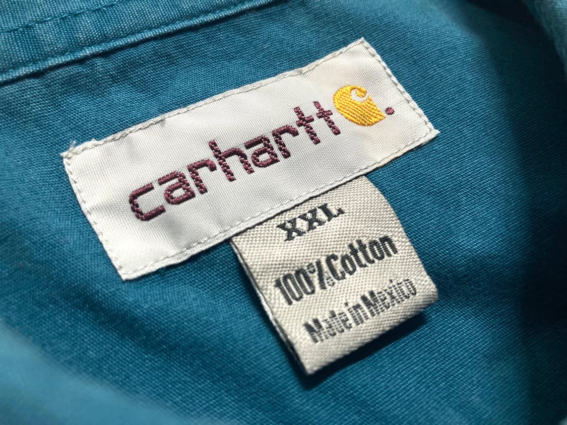 칼하트 오버핏 그린블루 워크 셔츠 남방 110-115 상품이미지3