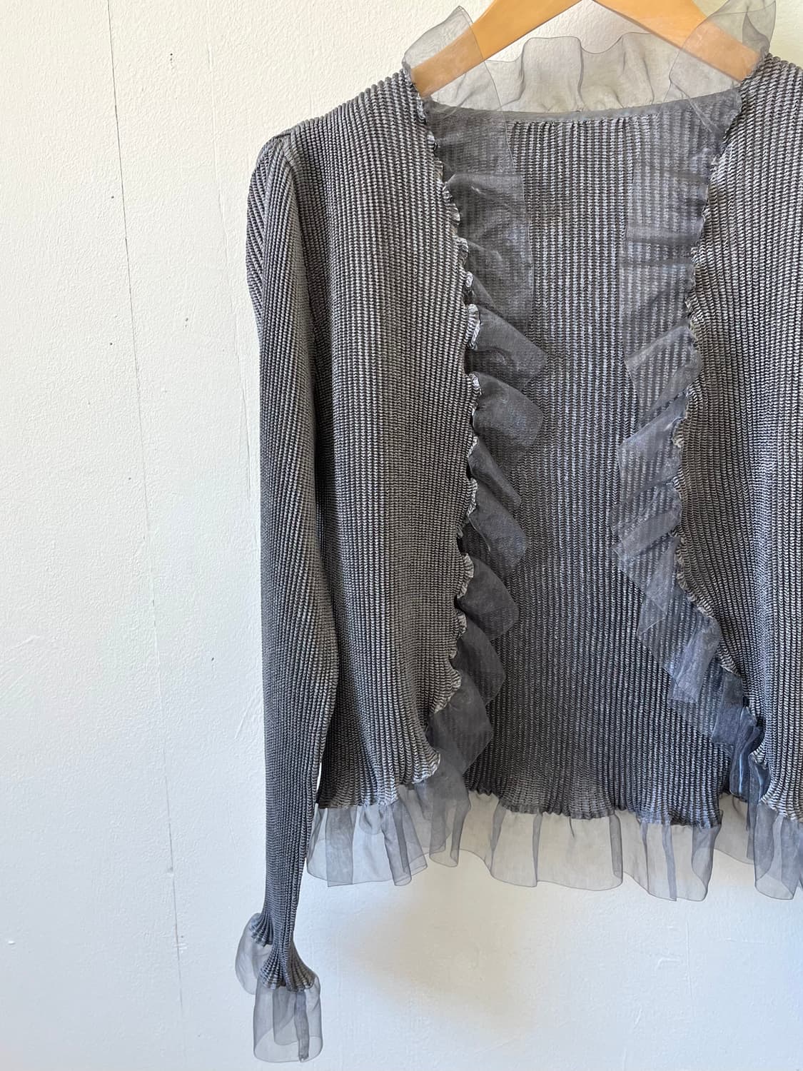 SPECCHIO 프릴 플리츠 가디건 상품이미지2