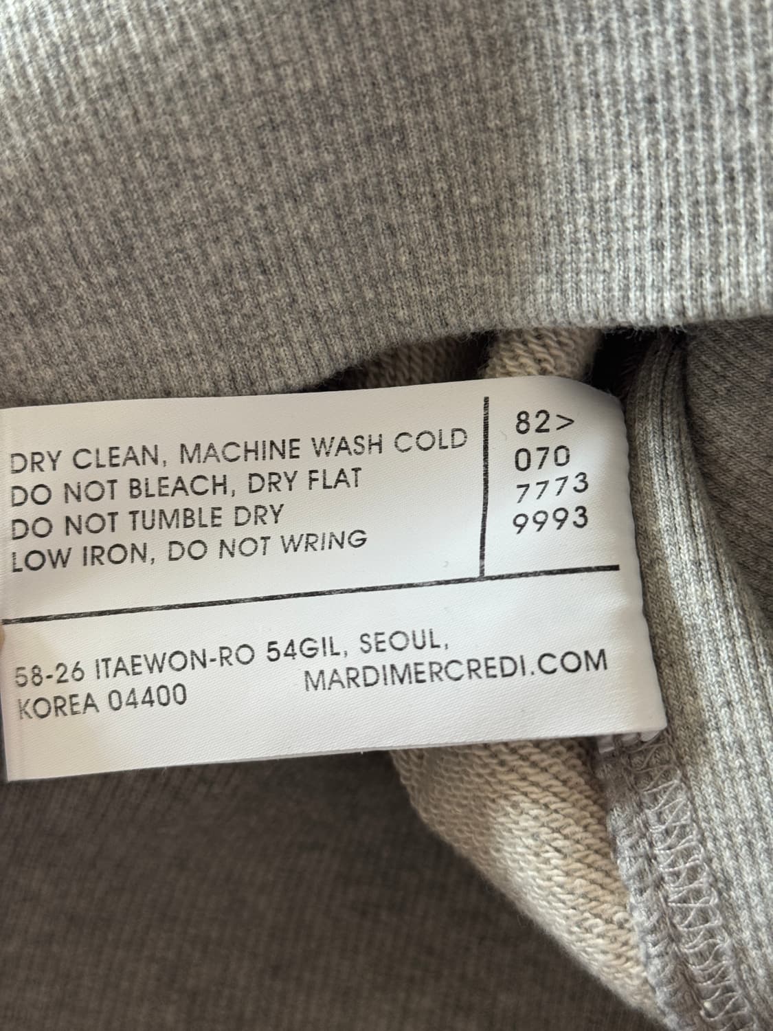 마르디메크르디 플라워마르디 맨투맨 그레이그린 상품이미지2