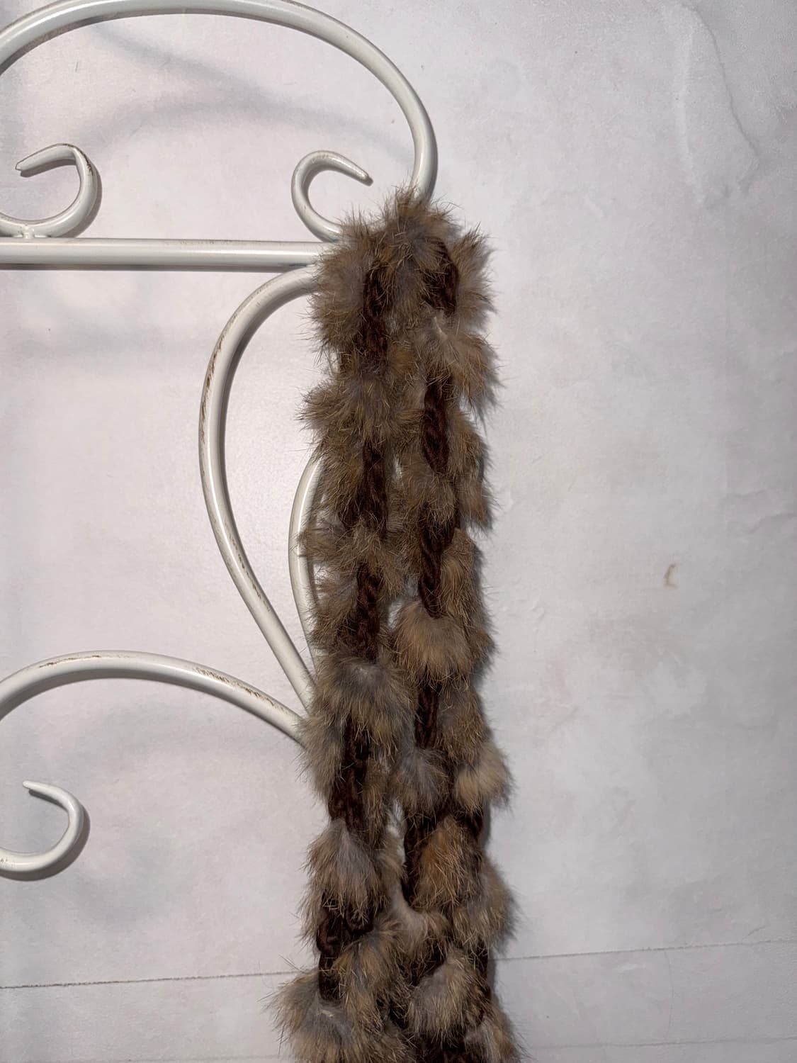 Brow rabbit fur trimming knit belt 상품이미지5