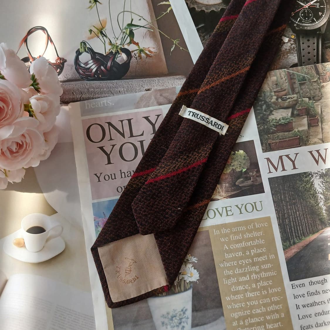 트루사르디 실크&울 스트라이프 넥타이 8.1cm A등급 A18874
 상품이미지4