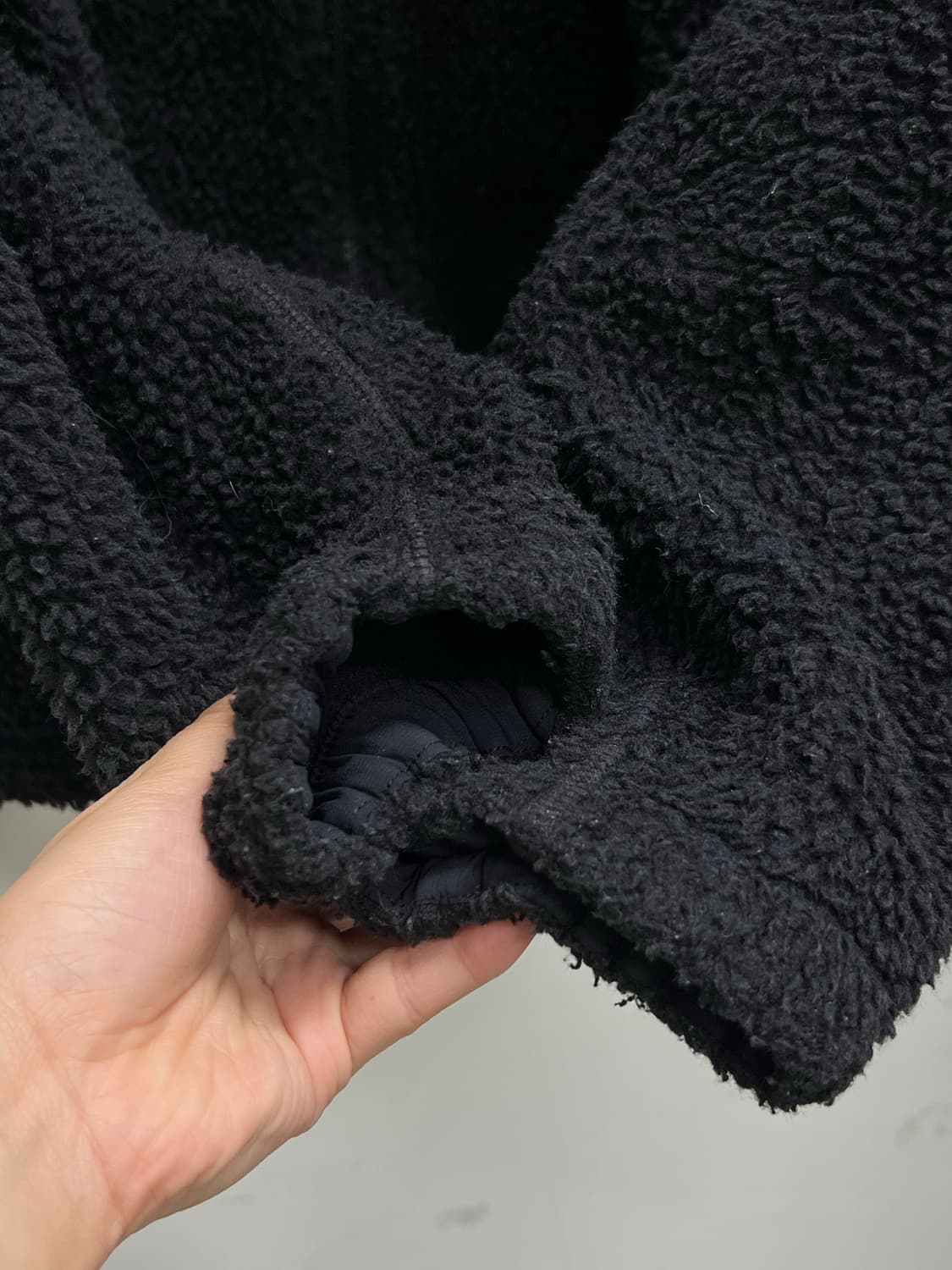 노스페이스 50주년 셰르파 뽀글이 플리스 자켓 블랙 상품이미지5