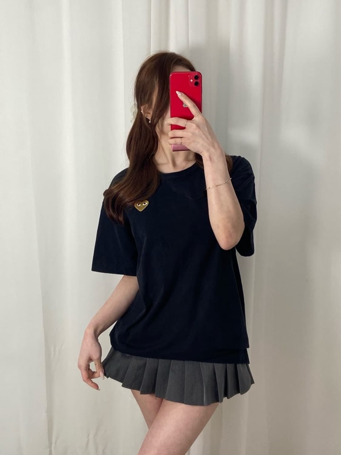 꼼데가르송 골드 와펜 라운드 티 상품이미지1