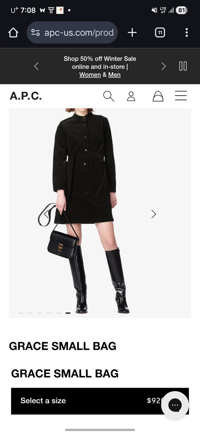 아페쎄 그레이스백 크록 블랙 느와르 상품이미지3