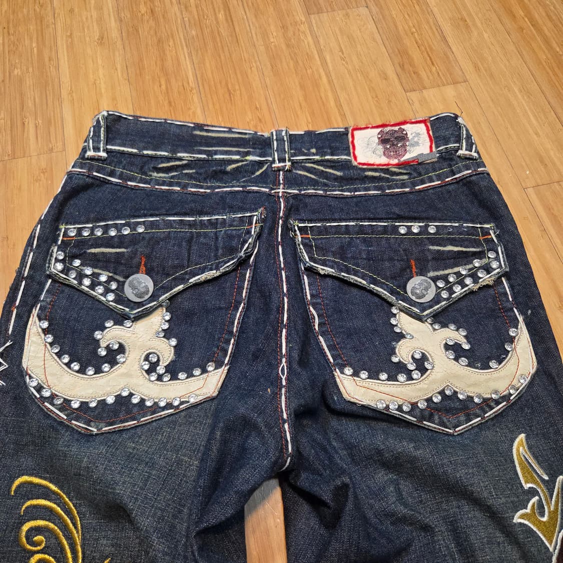 Y2K 라구나비치 스티치 커스텀 데님팬츠 (32in)

 상품이미지6