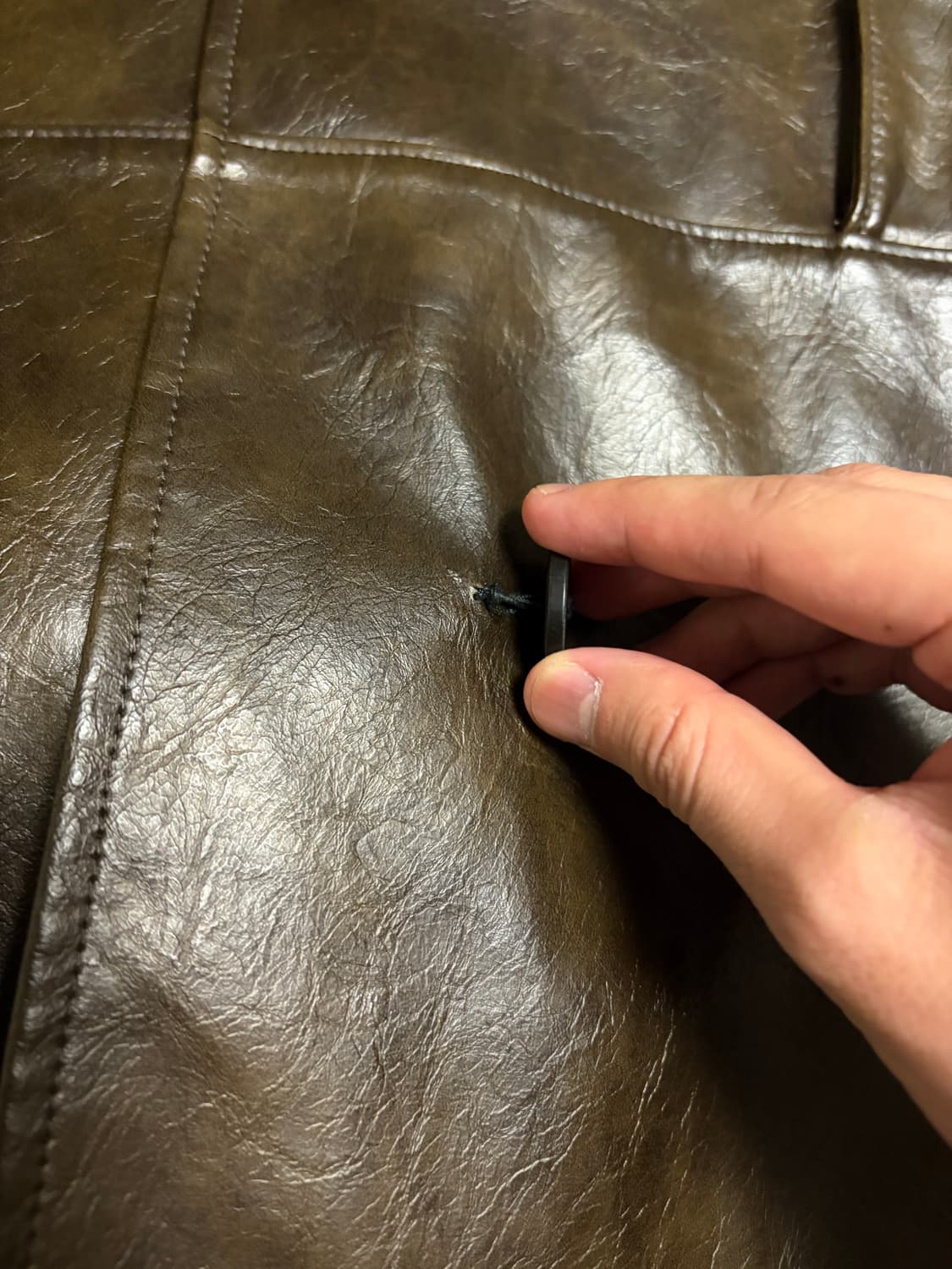 비슬로우 퍼플라인 레더 카코트 M 상품이미지6