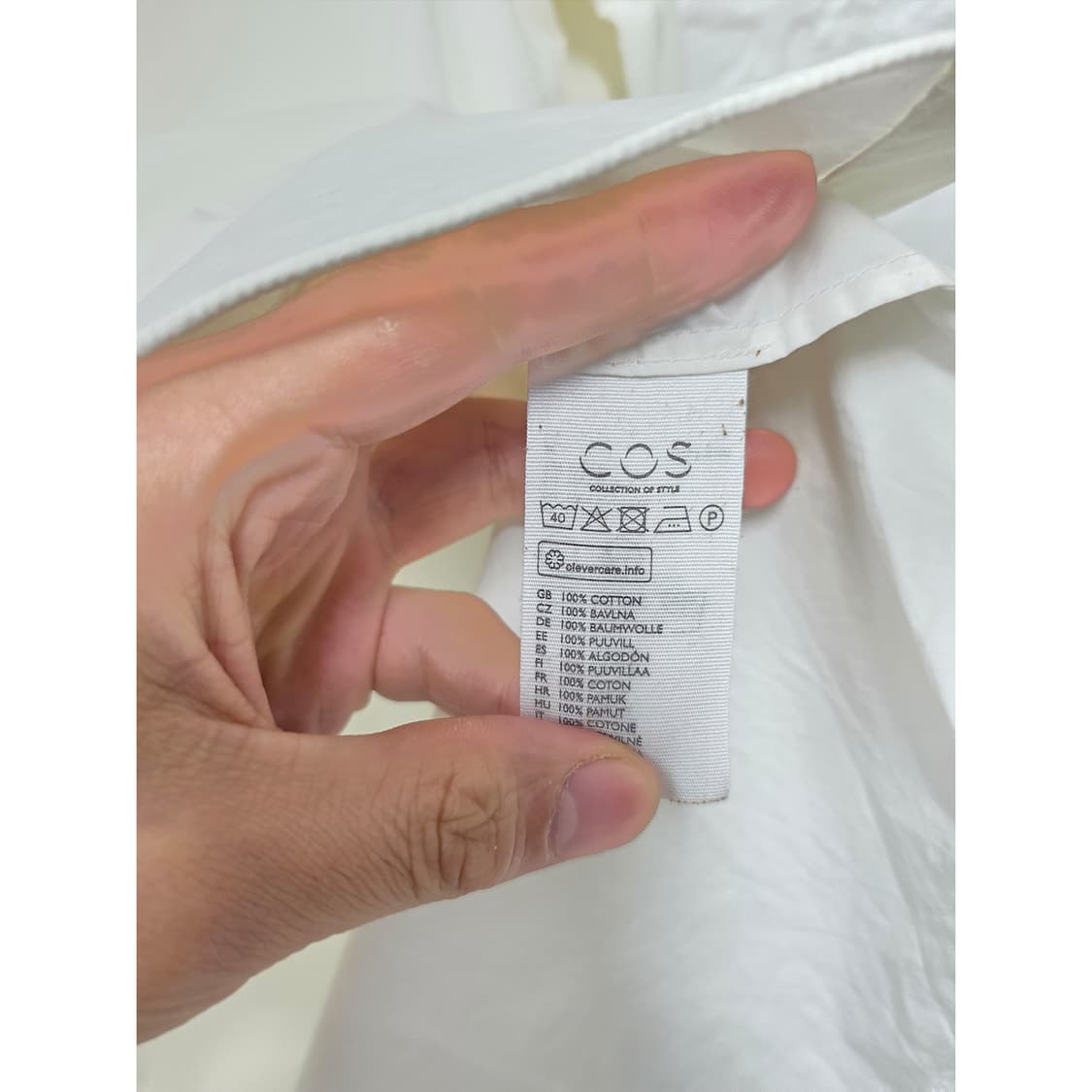 택포// M 코스 COS 화이트 블라우스  상품이미지3