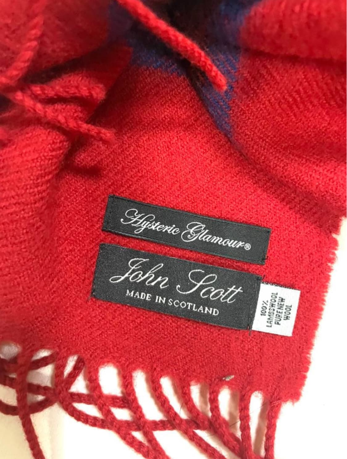 히스테릭 글래머 존 스콧 스코틀랜드 퓨어 울 목도리 머플러 스툴 상품이미지3