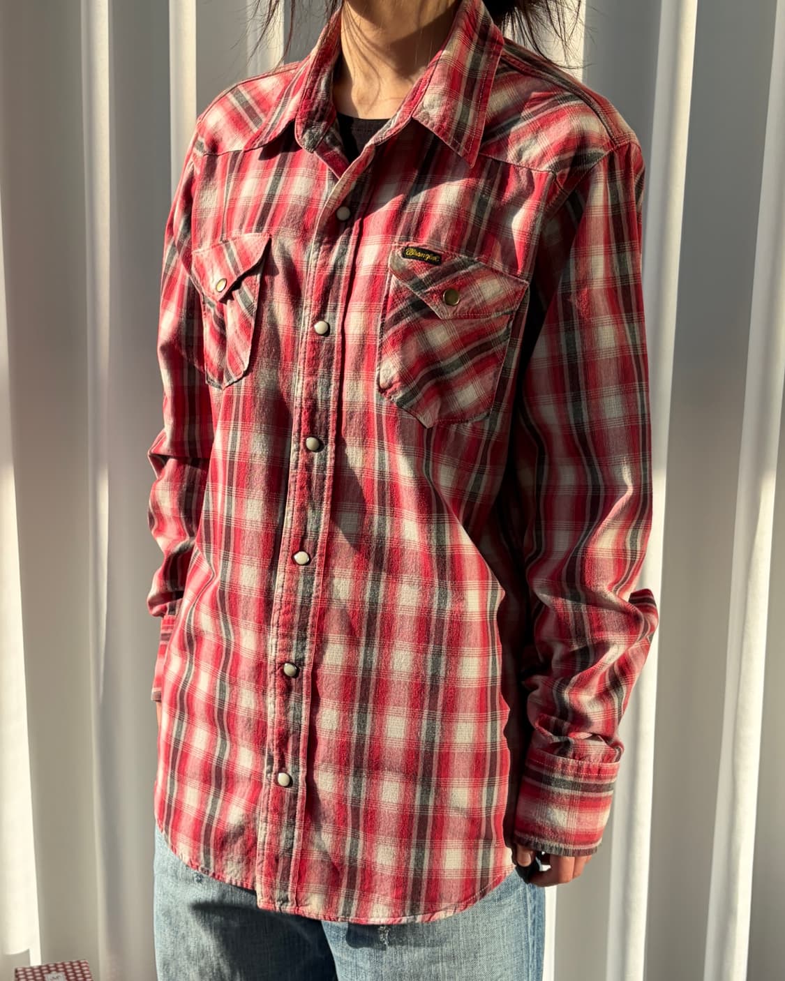 [M]랭글러 Wrangler JPN 플레이드 웨스턴 셔츠 상품이미지1