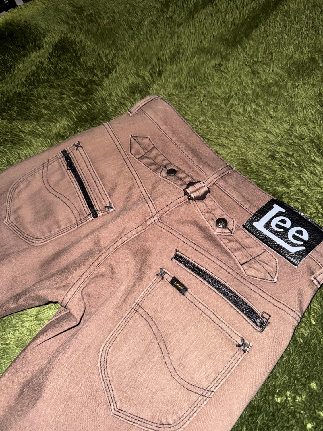 [28] 00s LEE 리 재팬 신치백 코튼 블렌디드 팬츠 브라운 상품이미지8