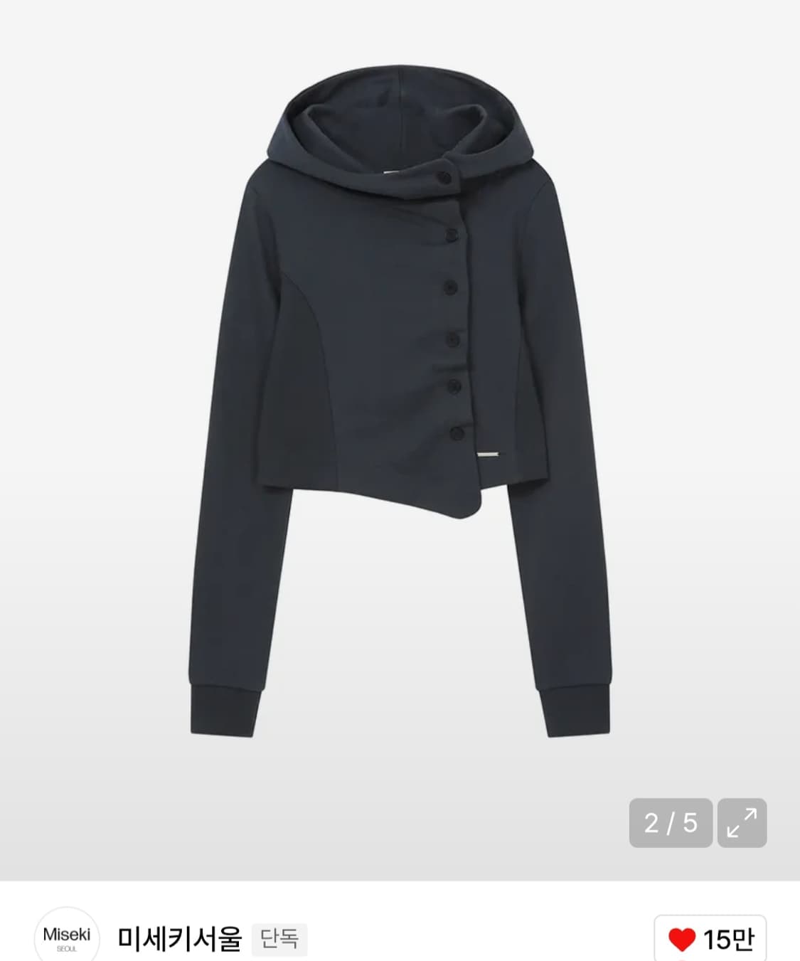  미세키서울 버튼 후드긴팔티 상품이미지2