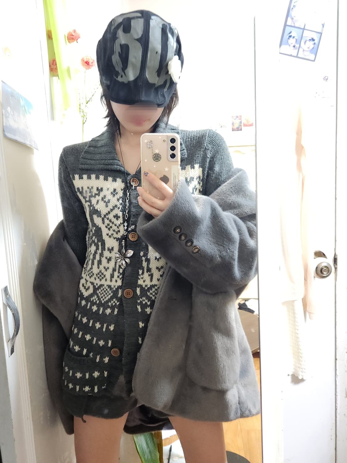 빈티지 노르딕 원피스 가디건 상품이미지1