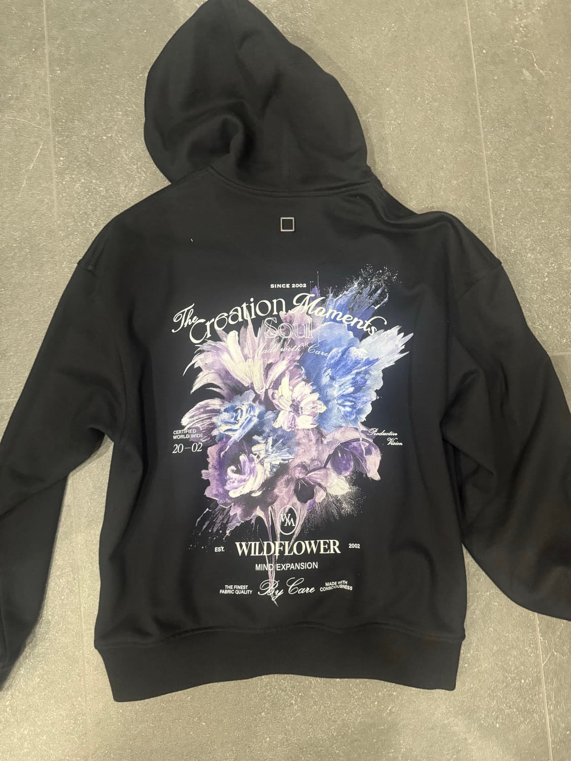 우영미 플라워 다잉 후드 블랙  상품이미지3