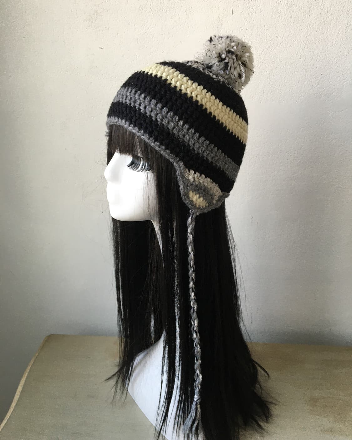pom pattern knit beanie 상품이미지1