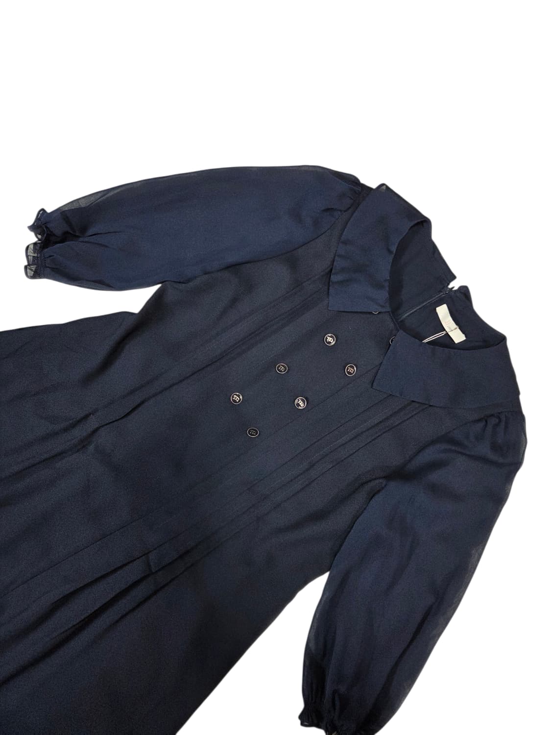 JJ지고트 다크네이비 쉬폰 프릴 롱 원피스 S 상품이미지1