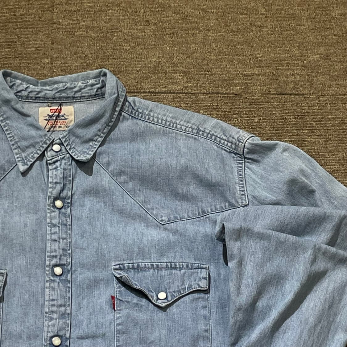 (XXL) 90s Levi's 리바이스 코튼 데님 셔츠 상품이미지4