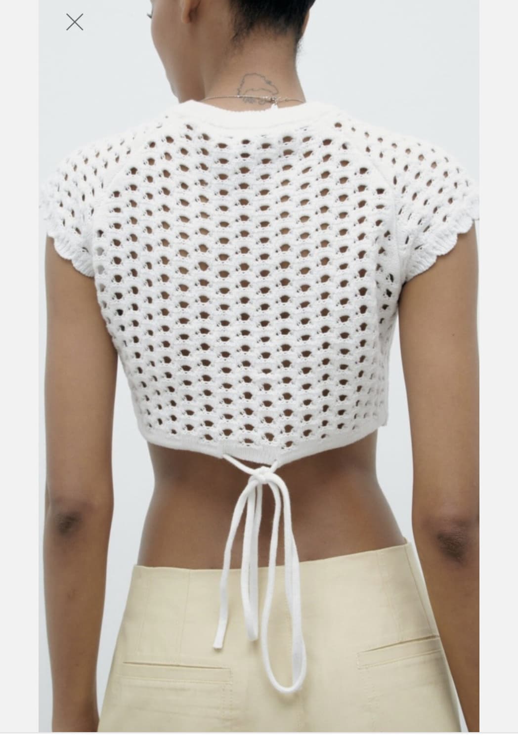 zara slit knit crop top 상품이미지4