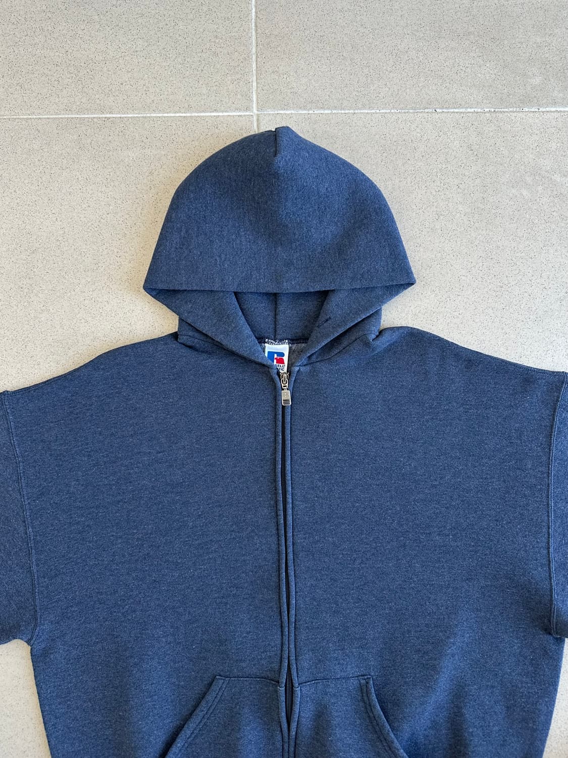 90s 빈티지 러셀 후드집업 블루그레이 XL 상품이미지4