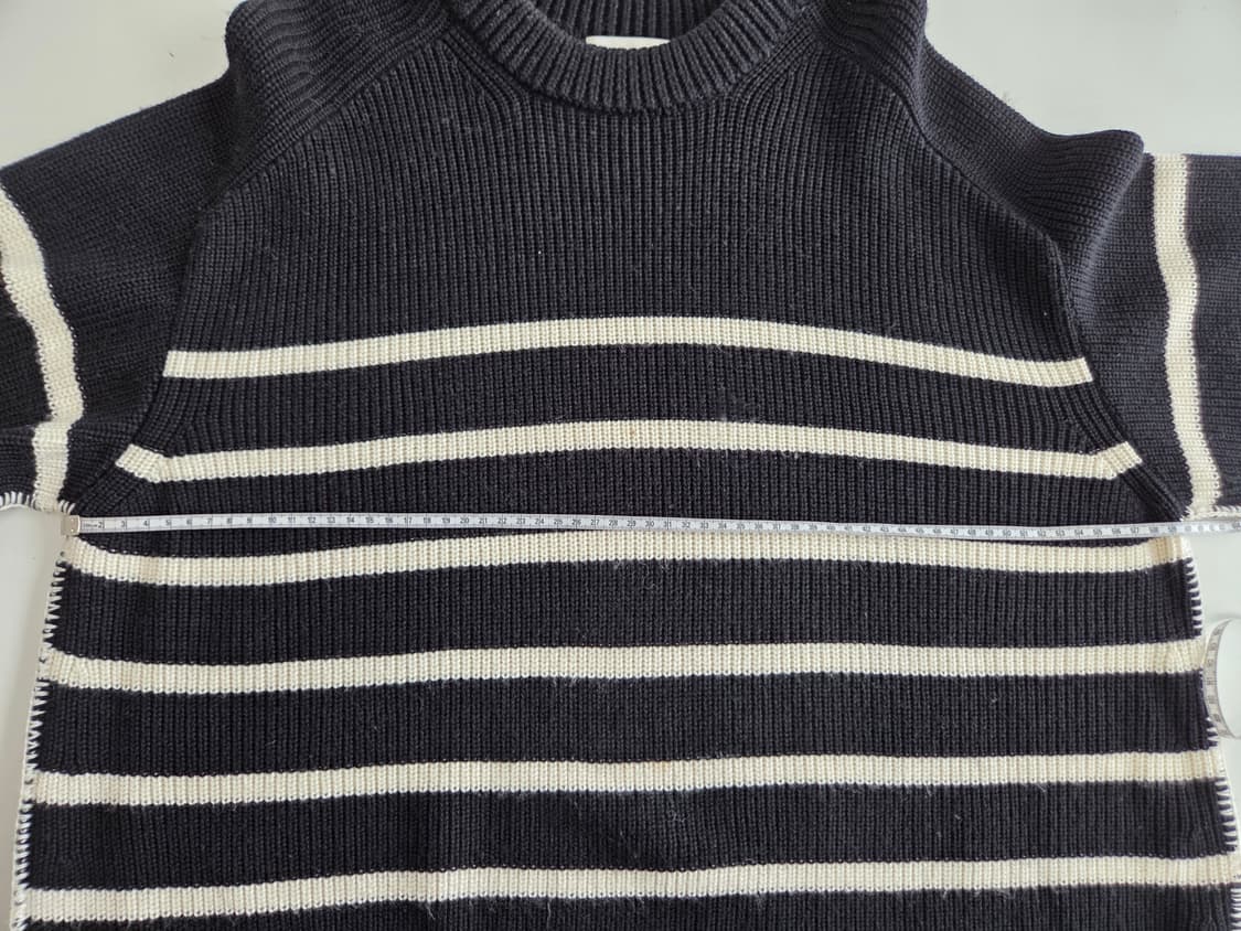 COS 스트라이프 니트 블랙 L 상품이미지5