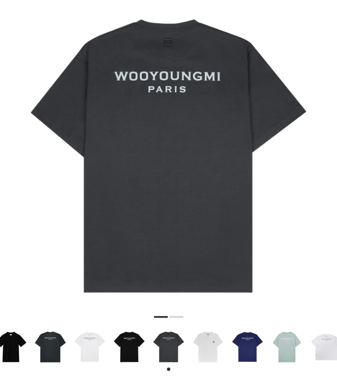 우영미 24SS 코튼 백 로고 티셔츠 그레이 50 상품이미지2