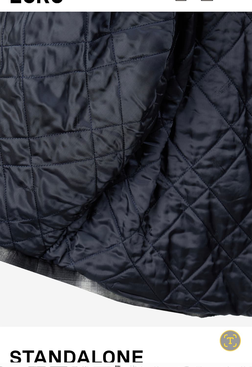 스탠드얼론 오버싸이즈 패디드 플란넬 재킷 상품이미지8