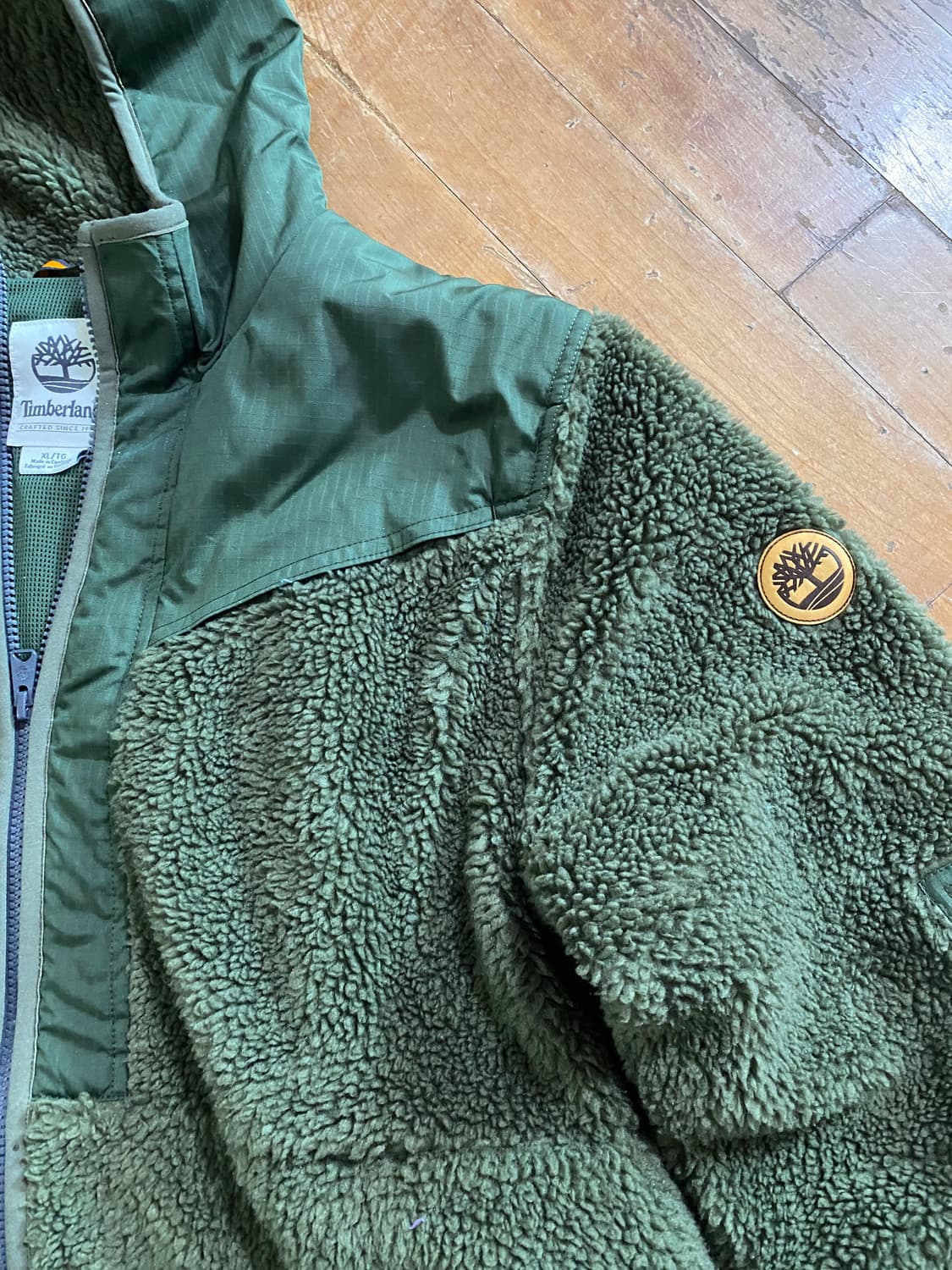 Timberland 올리브그린 헤비 후리스 XL 상품이미지3