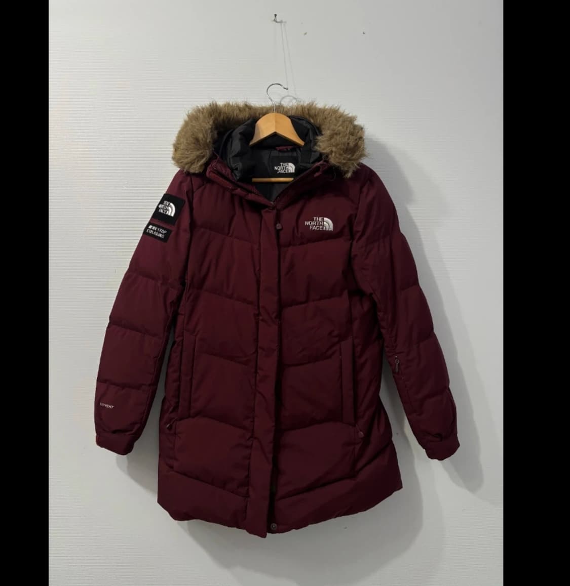 노스페이스 여성 패딩 L/95 버건디 상품이미지4