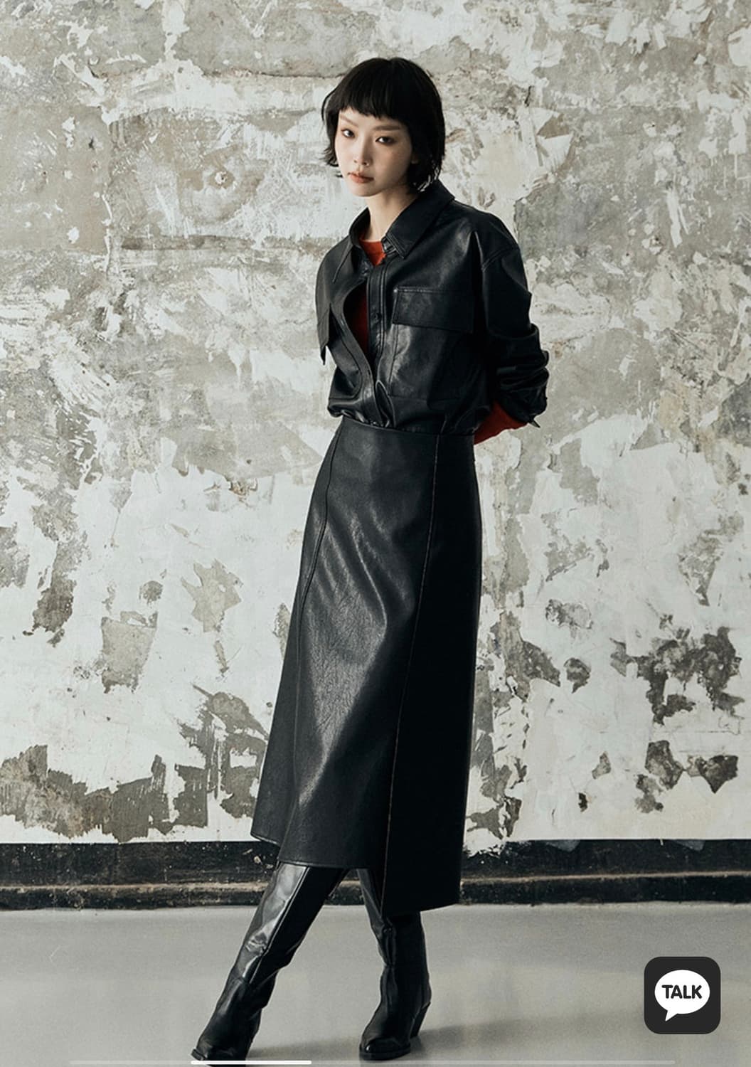 MIXXO 페이크 레더 셔츠 상품이미지4