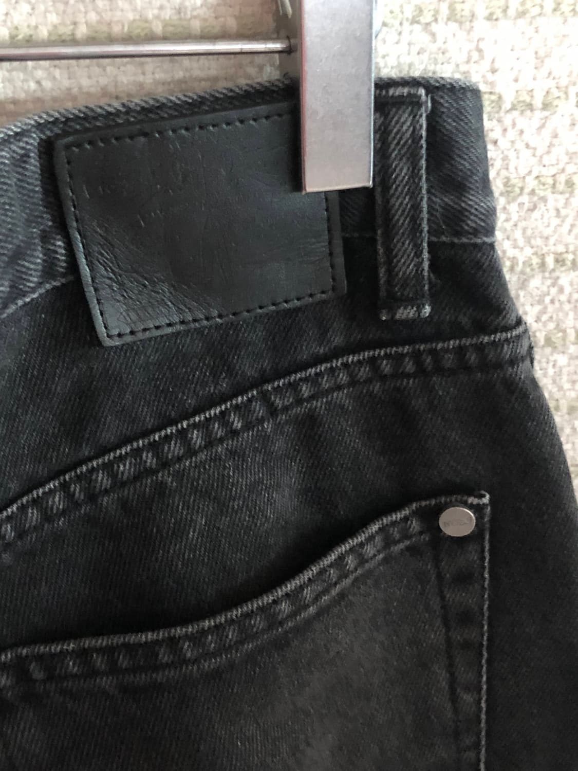 모드나인 블랙진 MOD6  세미 와이드 흑청 데님 상품이미지3