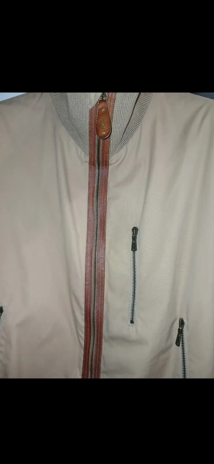 YSL rive gauche LEATHER TRIMMED JACKET 상품이미지4