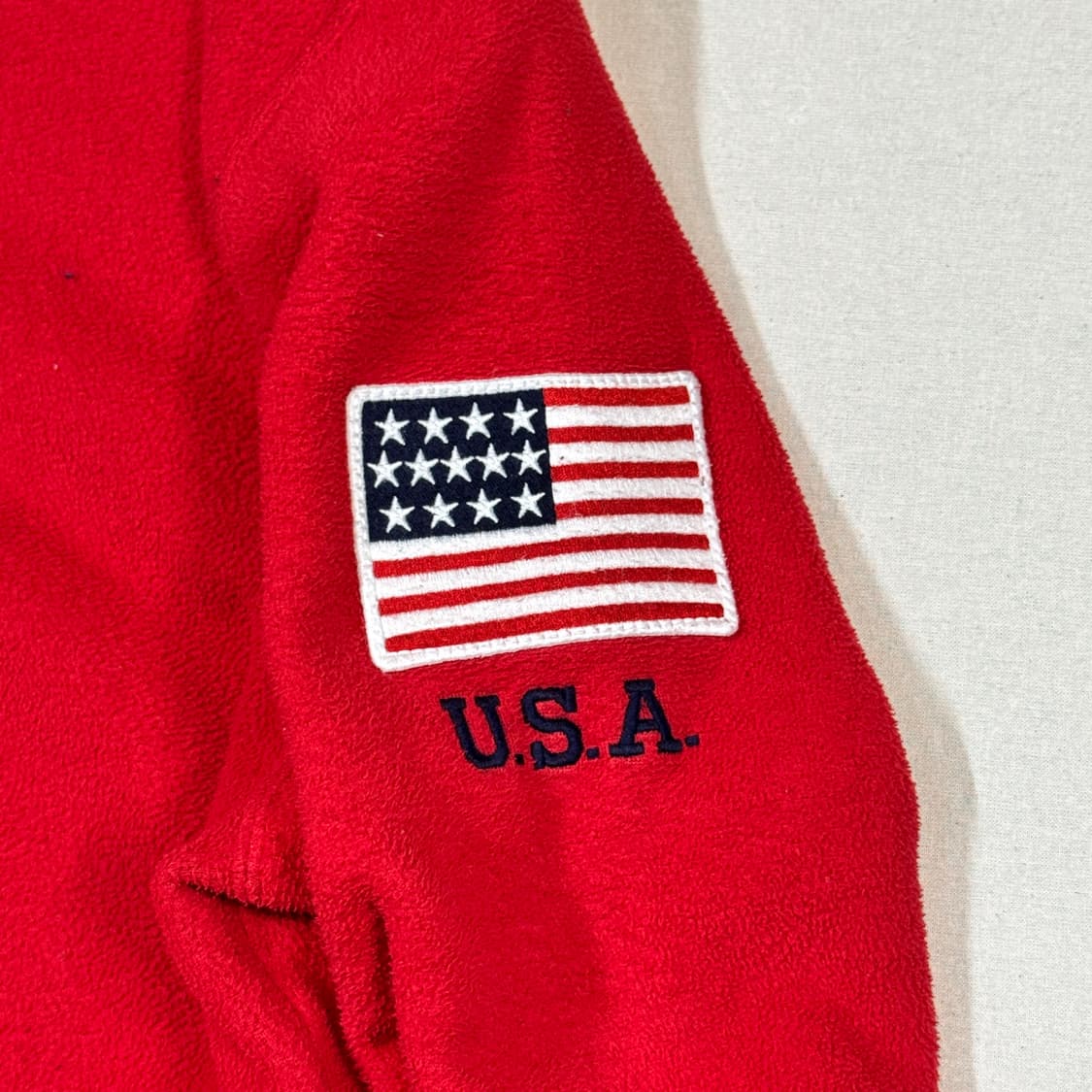 M) 폴로 랄프로렌 스펠로고 플리스 후리스 반집업 상품이미지5