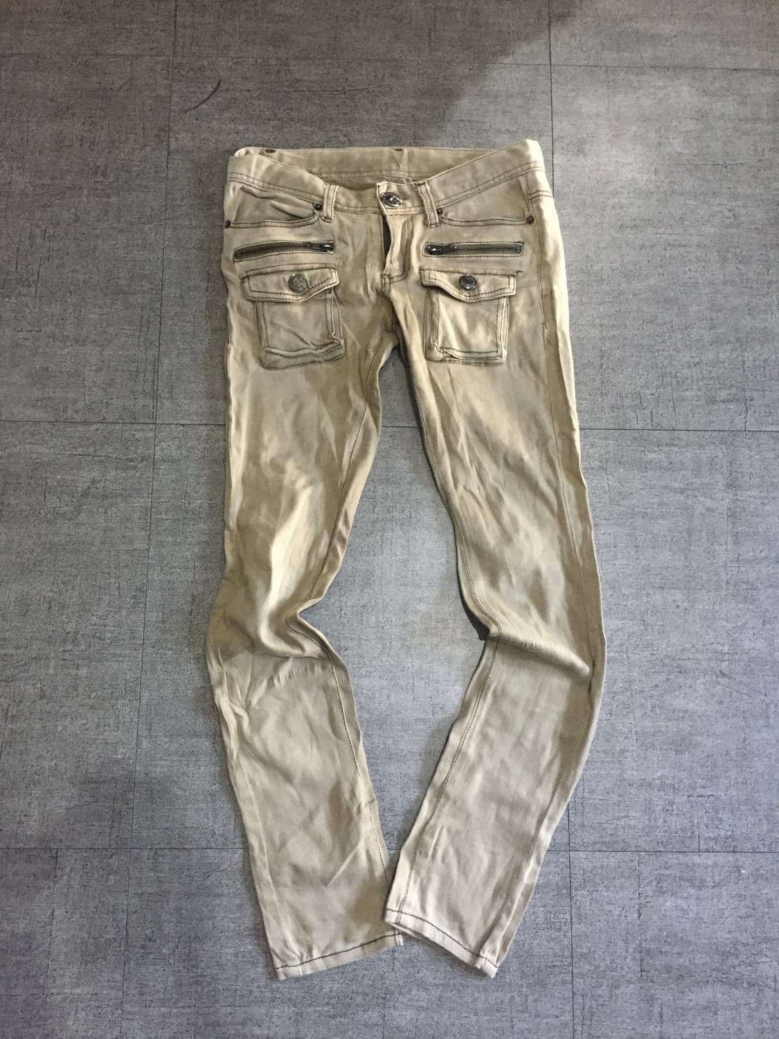 일본빈티지 Triclcgorl 핀터깔y2k 오리엔탈펑크 로우라이즈워크팬츠 상품이미지1