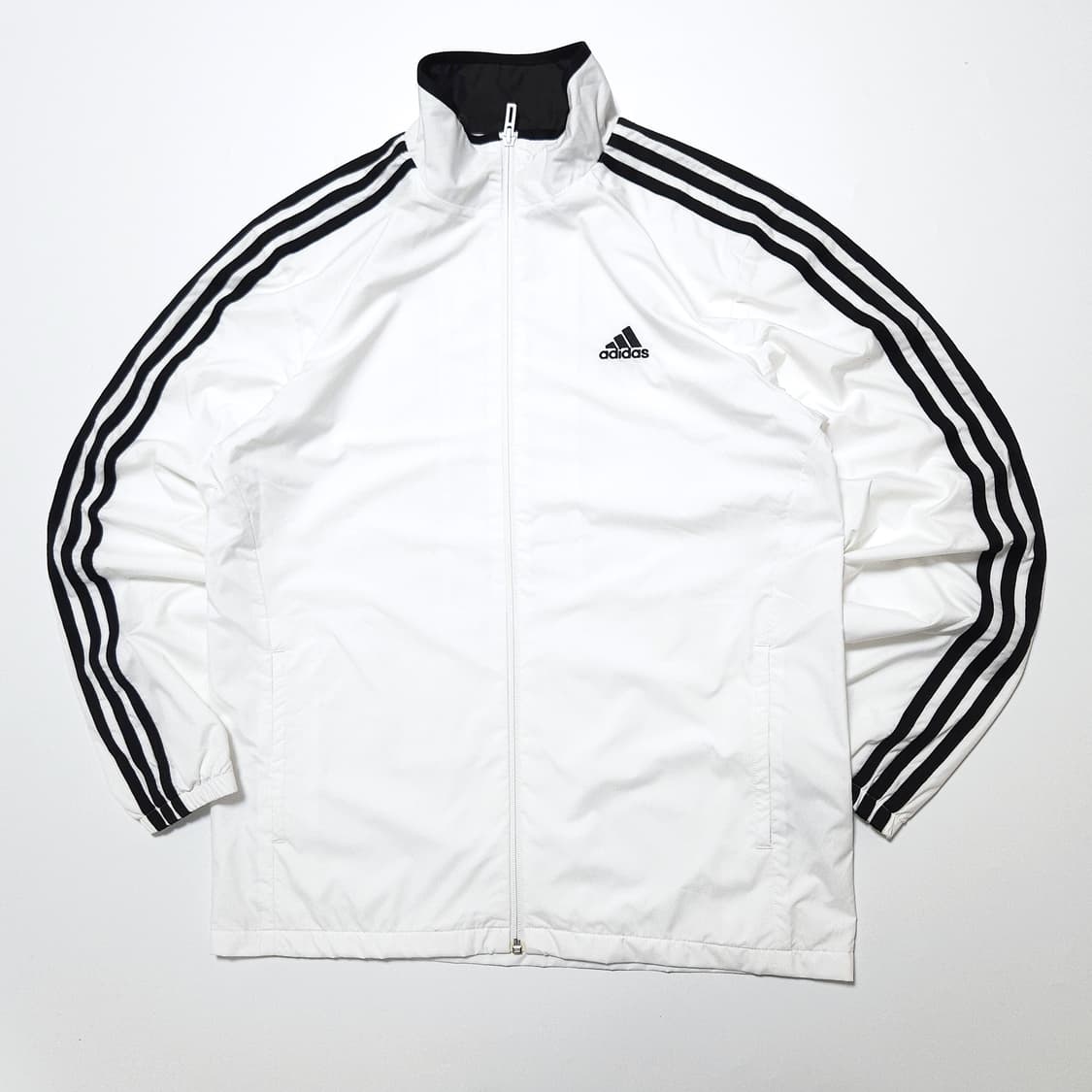 아디다스 3S 우븐 바람막이 자켓 화이트 상품이미지2