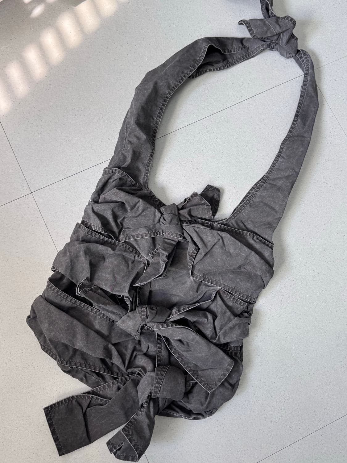 open yy WASHED RUCHED BAG 상품이미지4