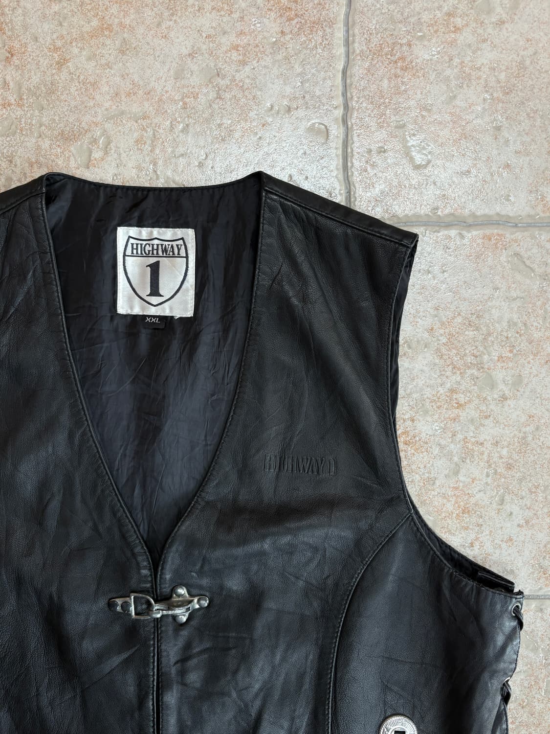 [2XL] High way fireman leather vest 상품이미지2