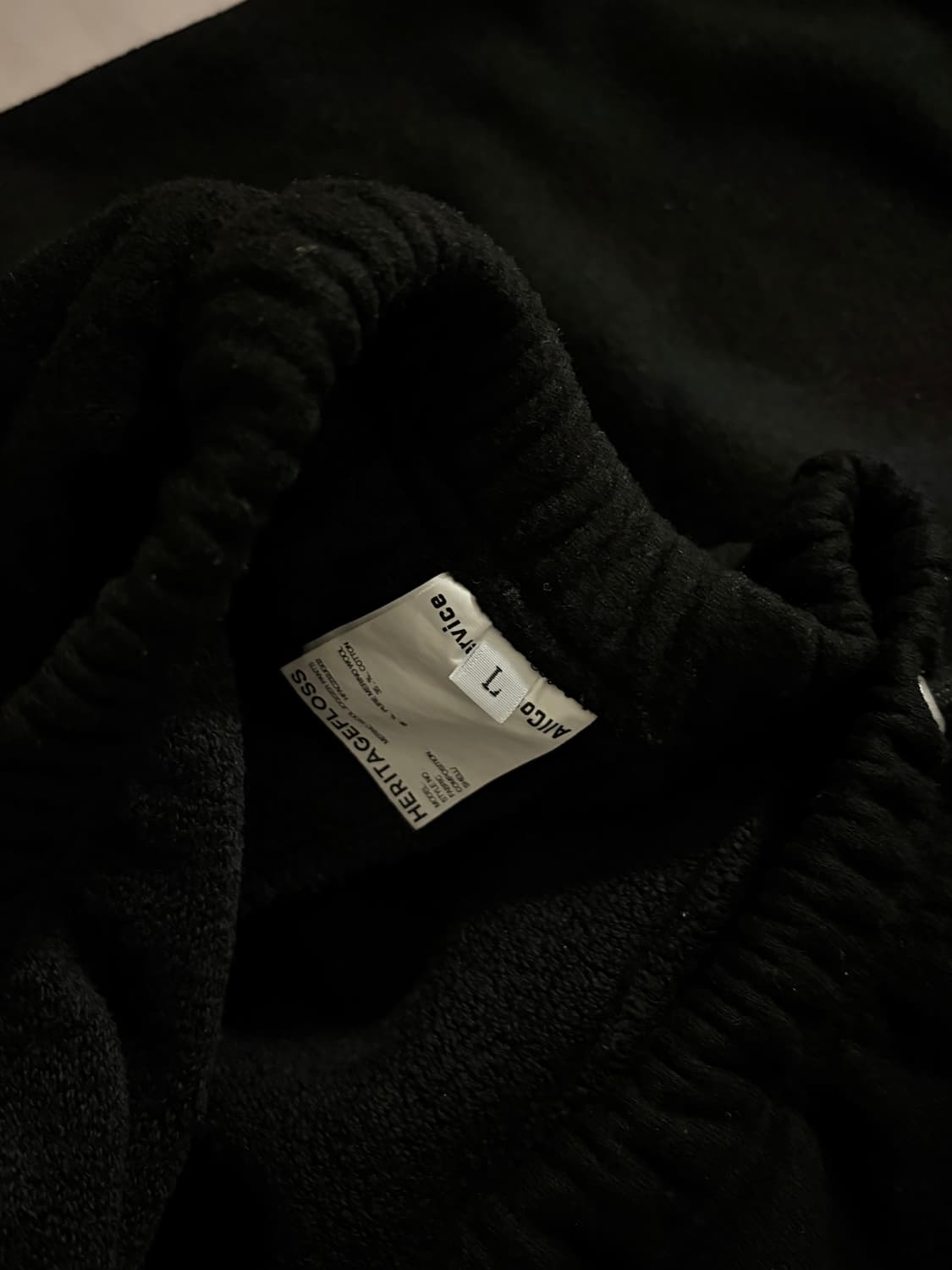 헤리티지플로스 메리노울 스웻팬츠 블랙 L 상품이미지2