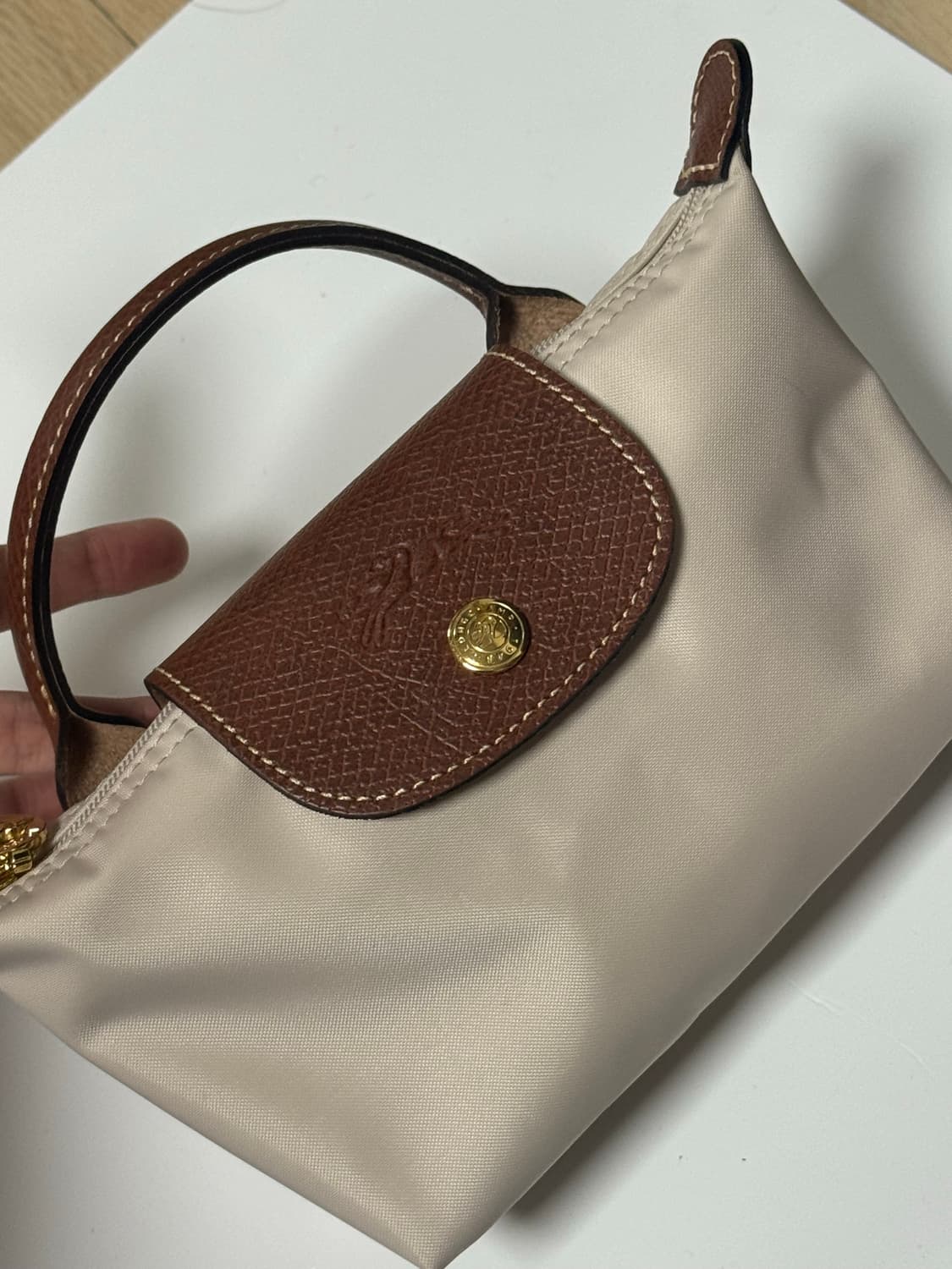 (실착용X) 롱샴 르 플리아쥬 오리지널 핸들 파우치 미니 상품이미지6