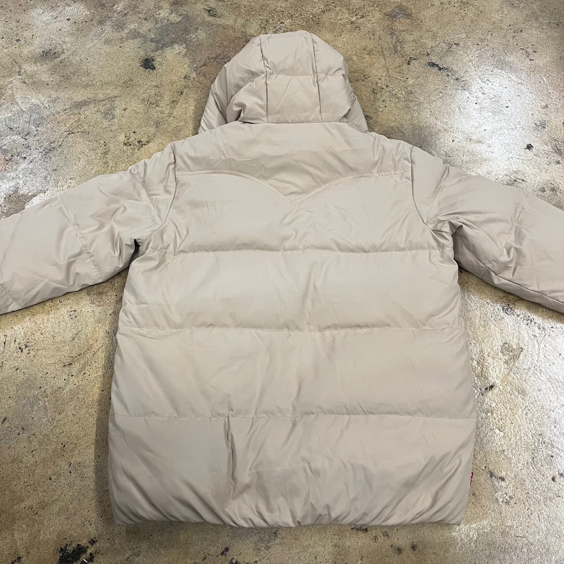 [정품/L] 리바이스 후드 패딩 자켓 베이지 b18 상품이미지4