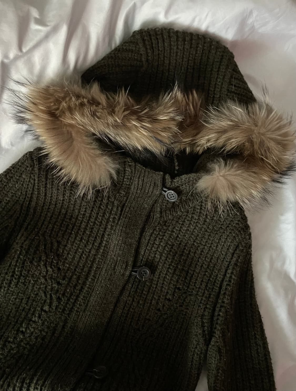 빈티지 y2k 갸루 모리 퍼후드 니트롱집업 상품이미지7