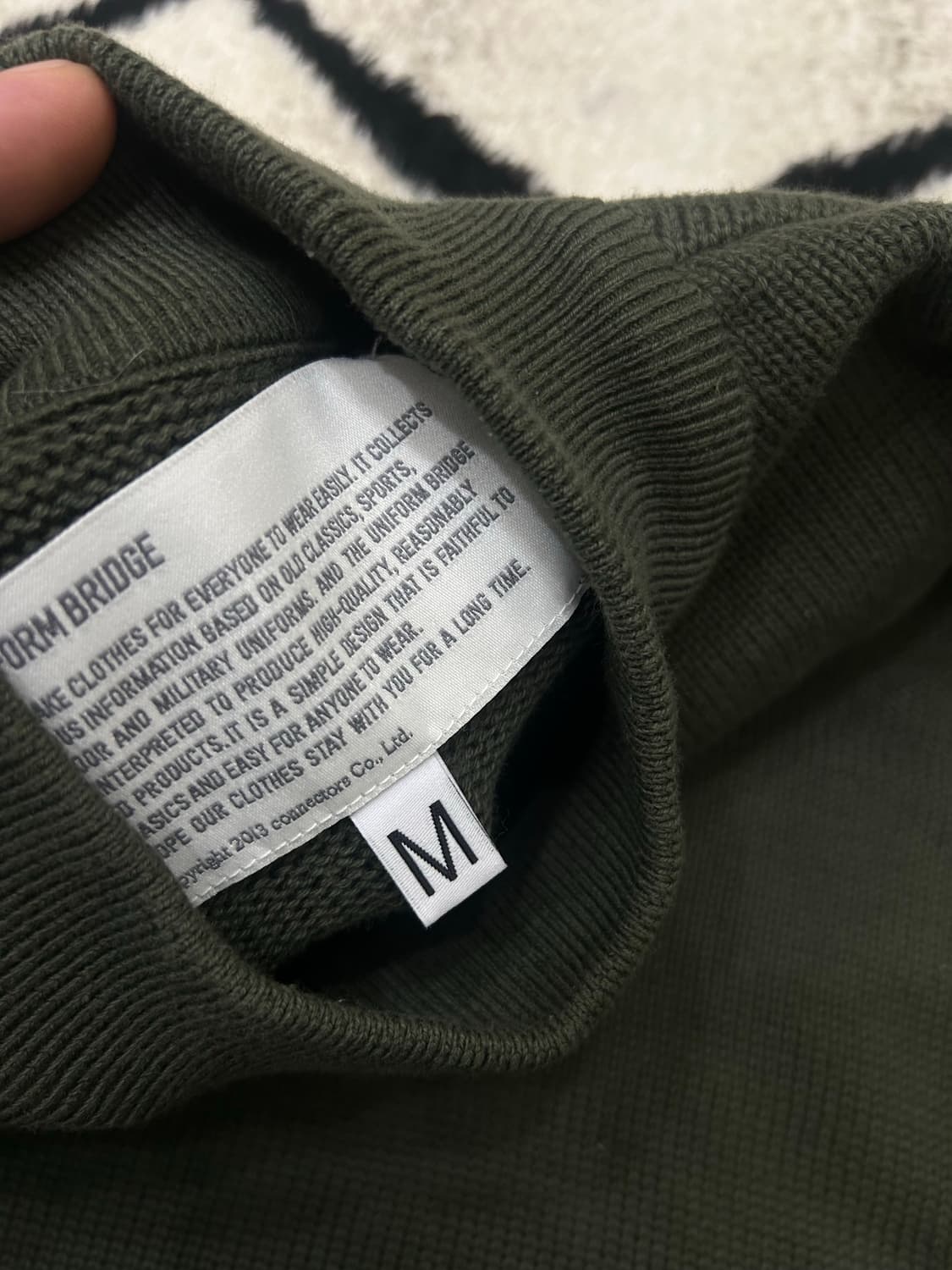 [M]유니폼브릿지 니트/카키 상품이미지4