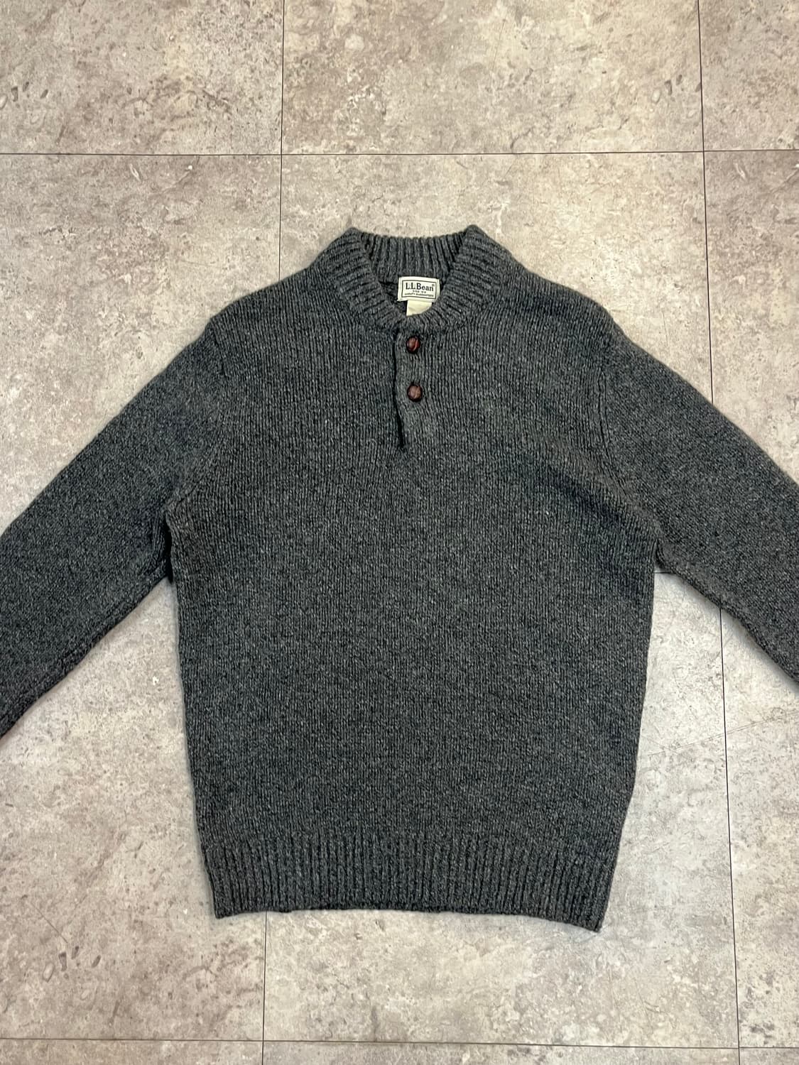 엘엘빈 버튼 니트 딥그레이 M #csz2366 상품이미지5